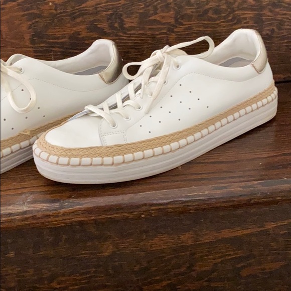 Sam Edelman White Lace Up Sneaker - Picture 3 of 7